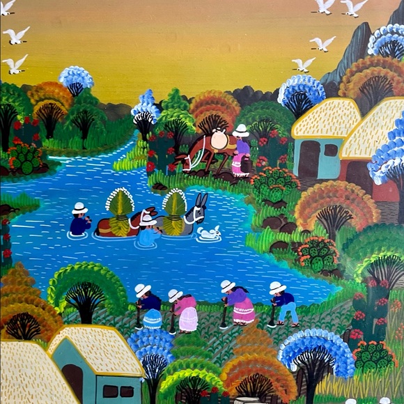 Set of 2 Folk Art San Augustine Art - Picture 2 of 7